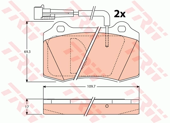 Sapatas do freio dianteiras de disco Fiat/Alfa/Lancia 5892740 preço, a partir de 45,62 USD