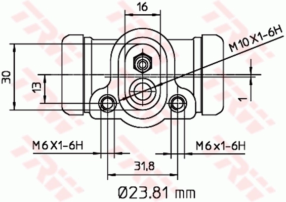  Cilindro traseiro do freio de rodas de trabalho BMW 3 sedan (E36) (1990 - 1998) 