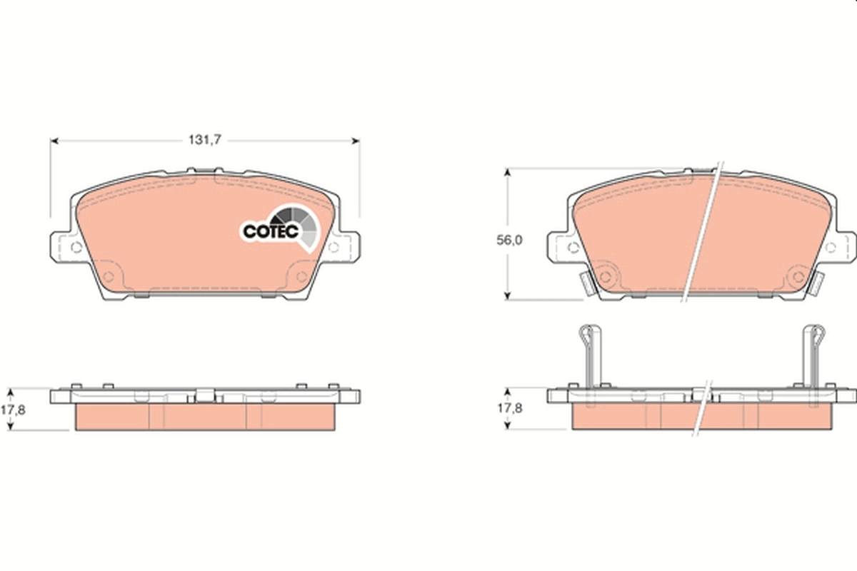  Sapatas do freio dianteiras de disco Honda Civic VIII hatchback (FK, FN) (2005 - 2012) VIII