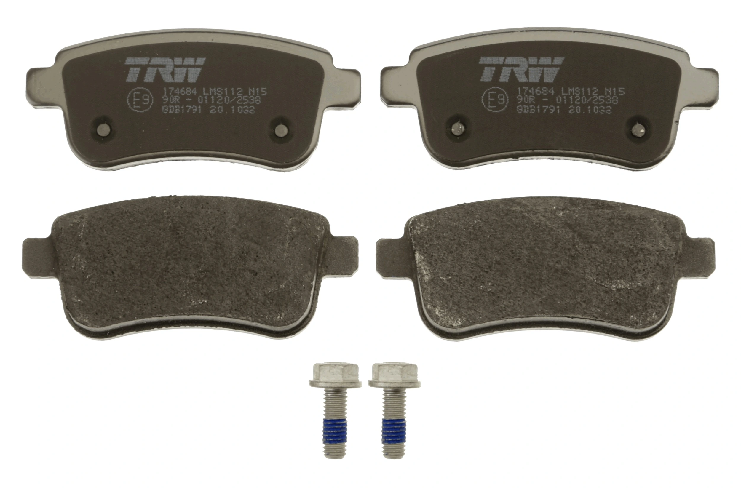  Sapatas do freio traseiras de disco Renault Megane IV sedan (LV) (2016 - 2026) IV