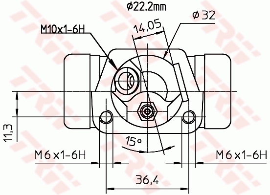  Cilindro traseiro do freio de rodas de trabalho Ford Mondeo II sedan (BFP) (1996 - 2000) II