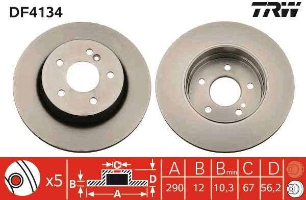 Disco do freio traseiro para Fiat Fiorino 146 Uno