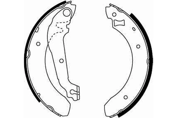 Sapatas do freio traseiras de tambor para Ford Sierra II GBC,GBG