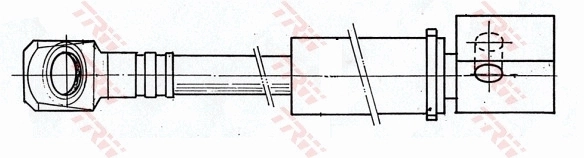 PHD229 TRW Mangueira do freio dianteira esquerda