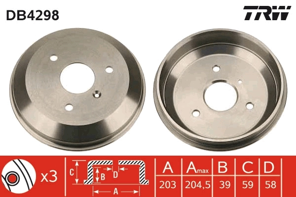Compre Tambor do freio traseiro Smart FORTWO 