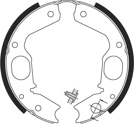Sapatas do freio de estacionamento MB618915 Chrysler