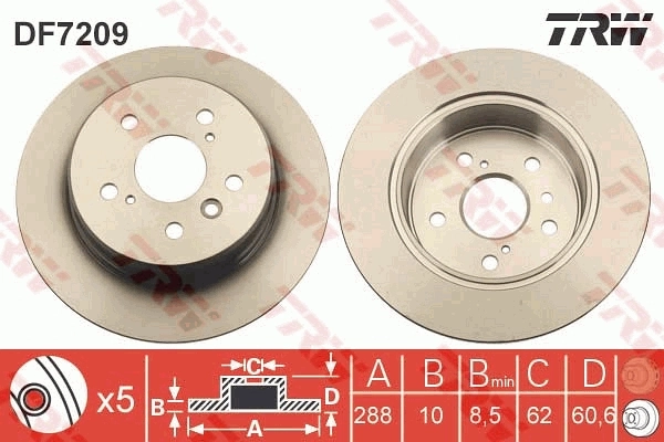 Disco do freio traseiro para Lexus RX 300 MCU15