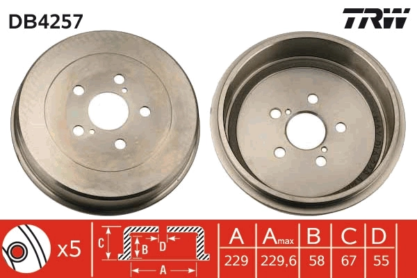  Tambor do freio traseiro Toyota Avensis I sedan (T22) (1997 - 2003) I