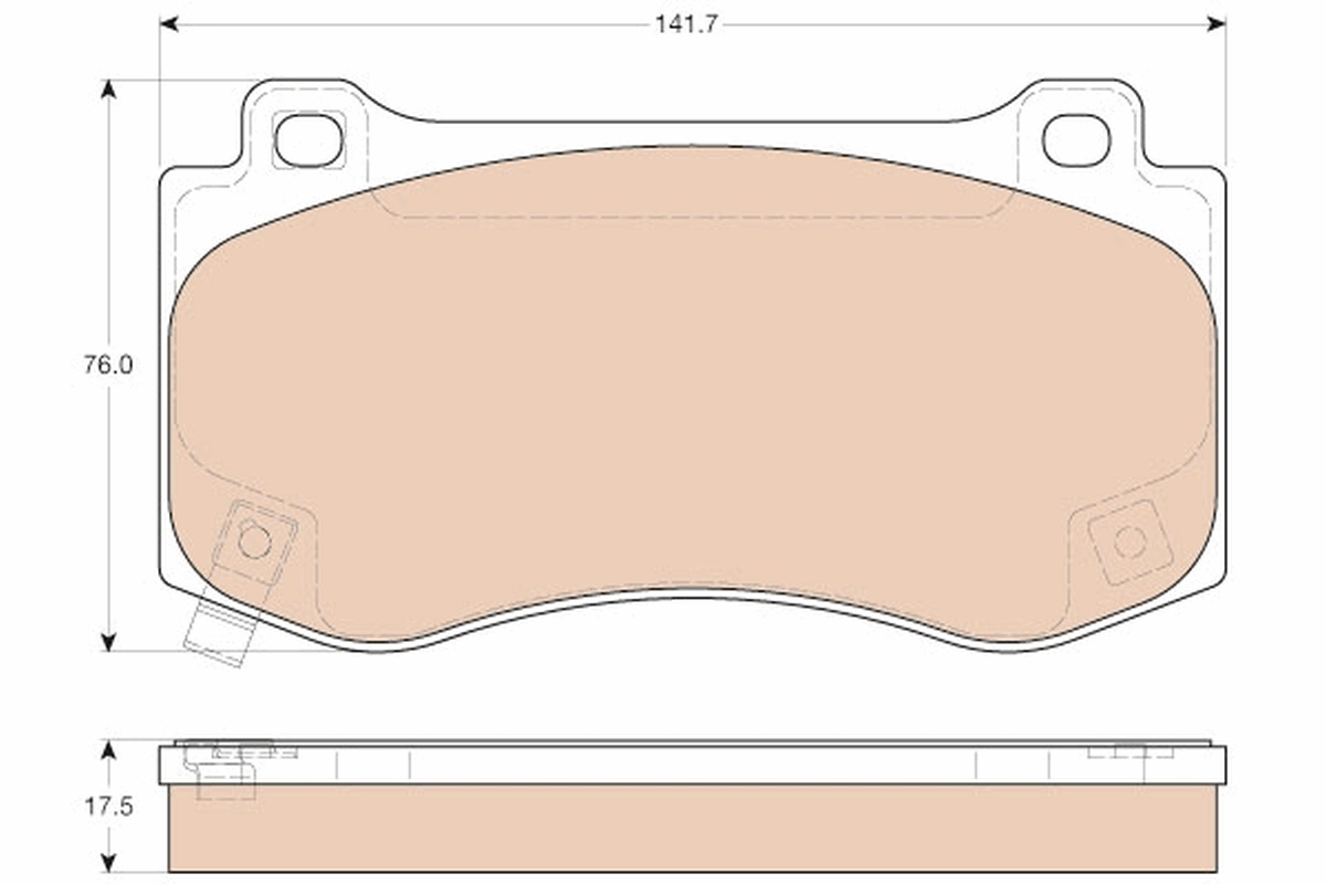 K05174311AC Fiat/Alfa/Lancia Sapatas do freio dianteiras de disco