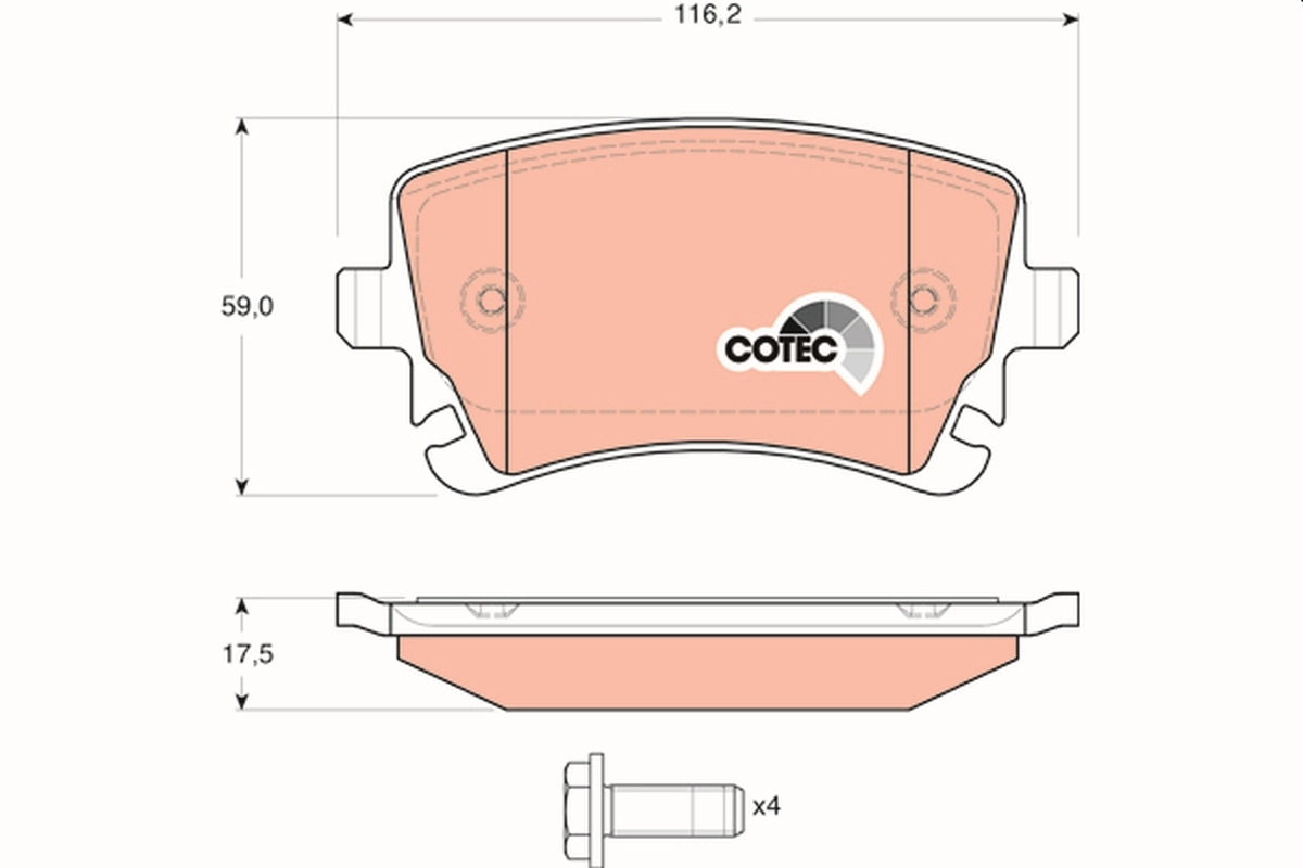 Sapatas do freio traseiras de disco Volkswagen Multivan  7HM, 7HN, 7HF, 7EF, 7EM, 7EN ao melhor preço
