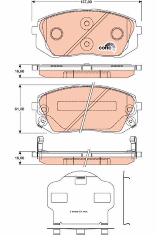 Sapatas do freio dianteiras de disco Hyundai Ix35  LM ao melhor preço