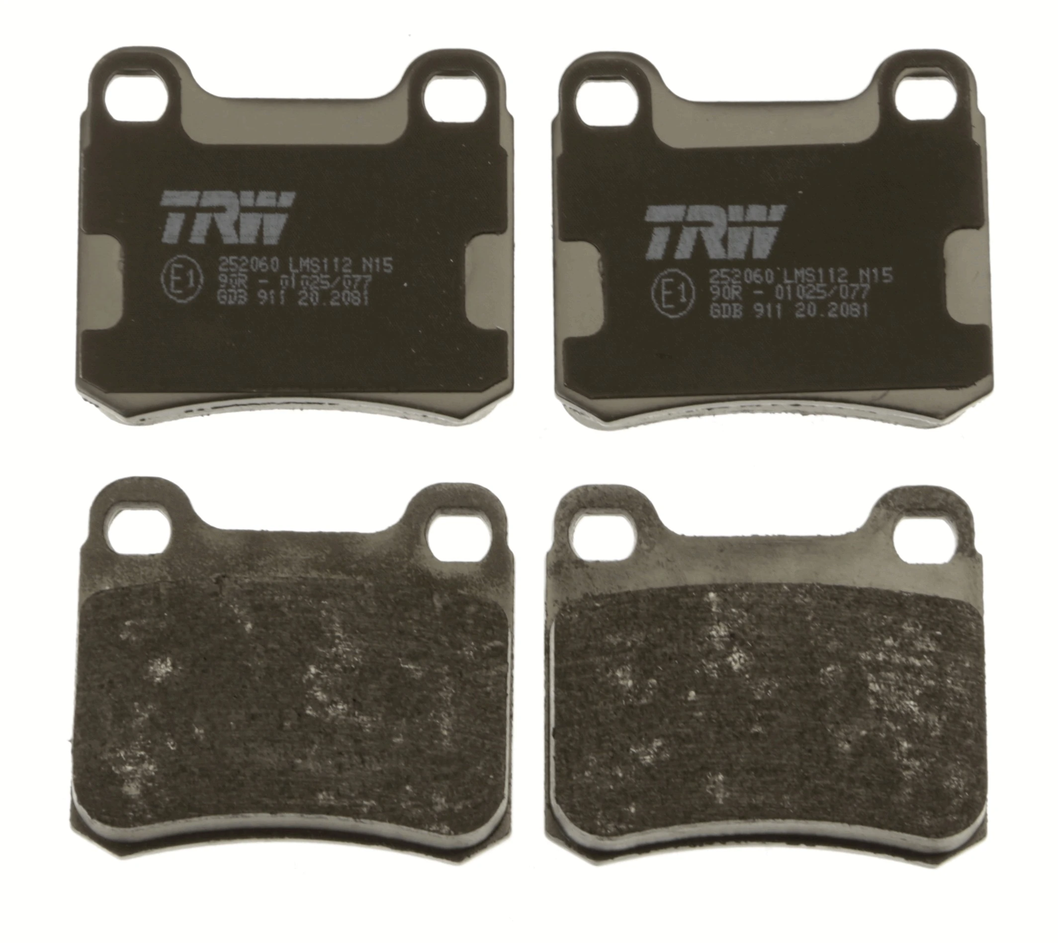 GDB911 TRW Sapatas do freio traseiras de disco
