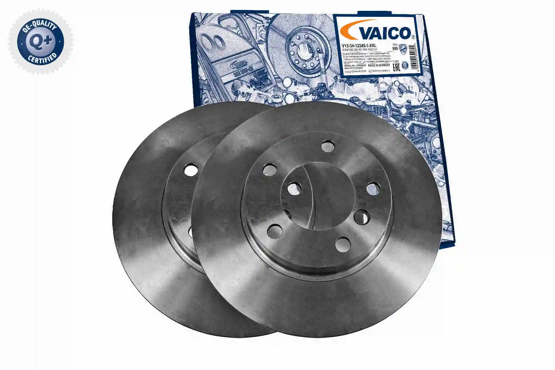 V2080037 VEMO/Vaico Disco do freio dianteiro