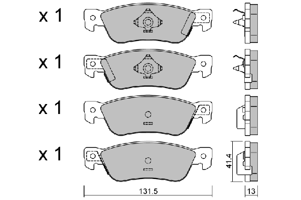  Sapatas do freio traseiras de disco Isuzu Trooper SUV (UBS) (1987 - 1991) 