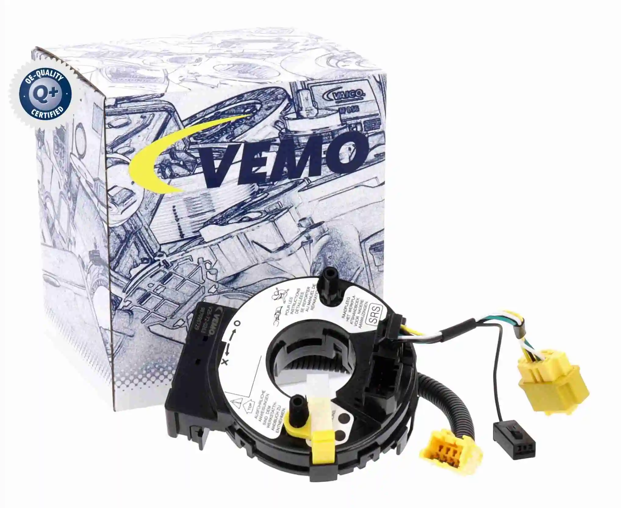 V26720263 Vemo Anel AIRBAG de contato, cabo plano do volante