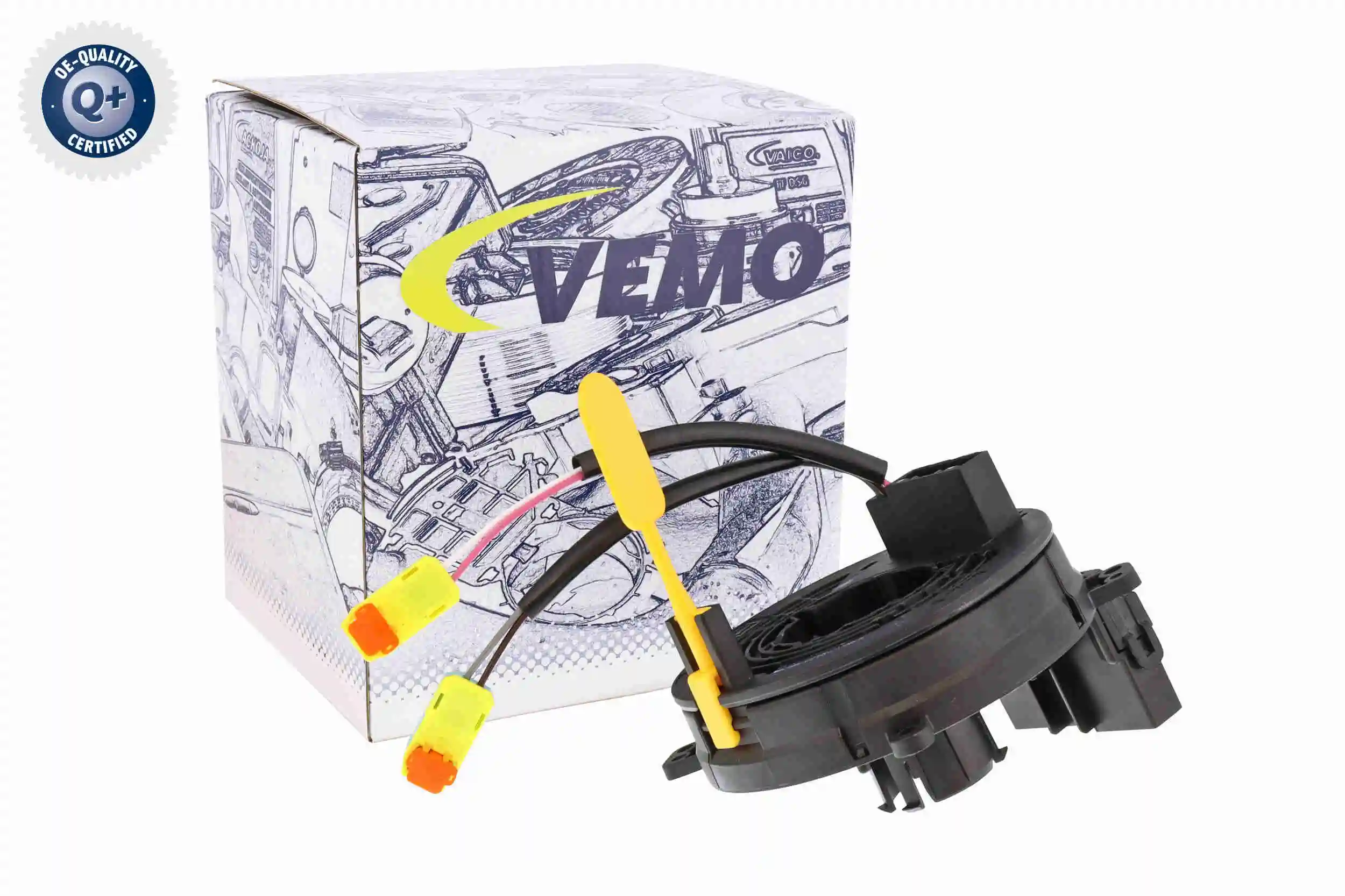 V40720073 Vemo Anel AIRBAG de contato, cabo plano do volante