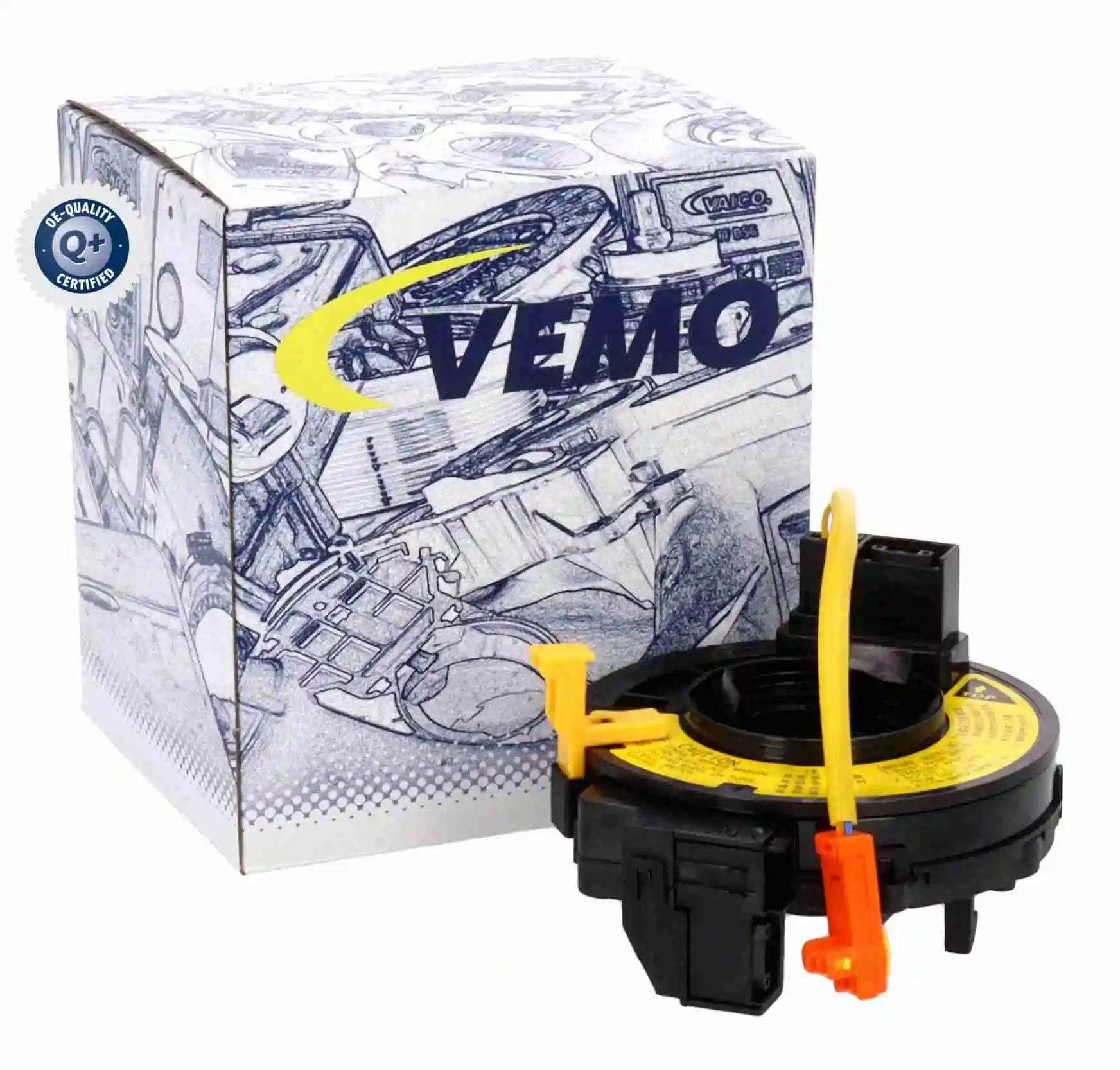 V70720504 Vemo Anel AIRBAG de contato, cabo plano do volante