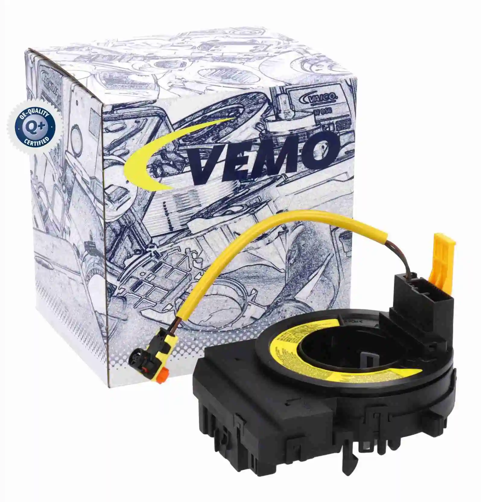 V52720406 Vemo Anel AIRBAG de contato, cabo plano do volante