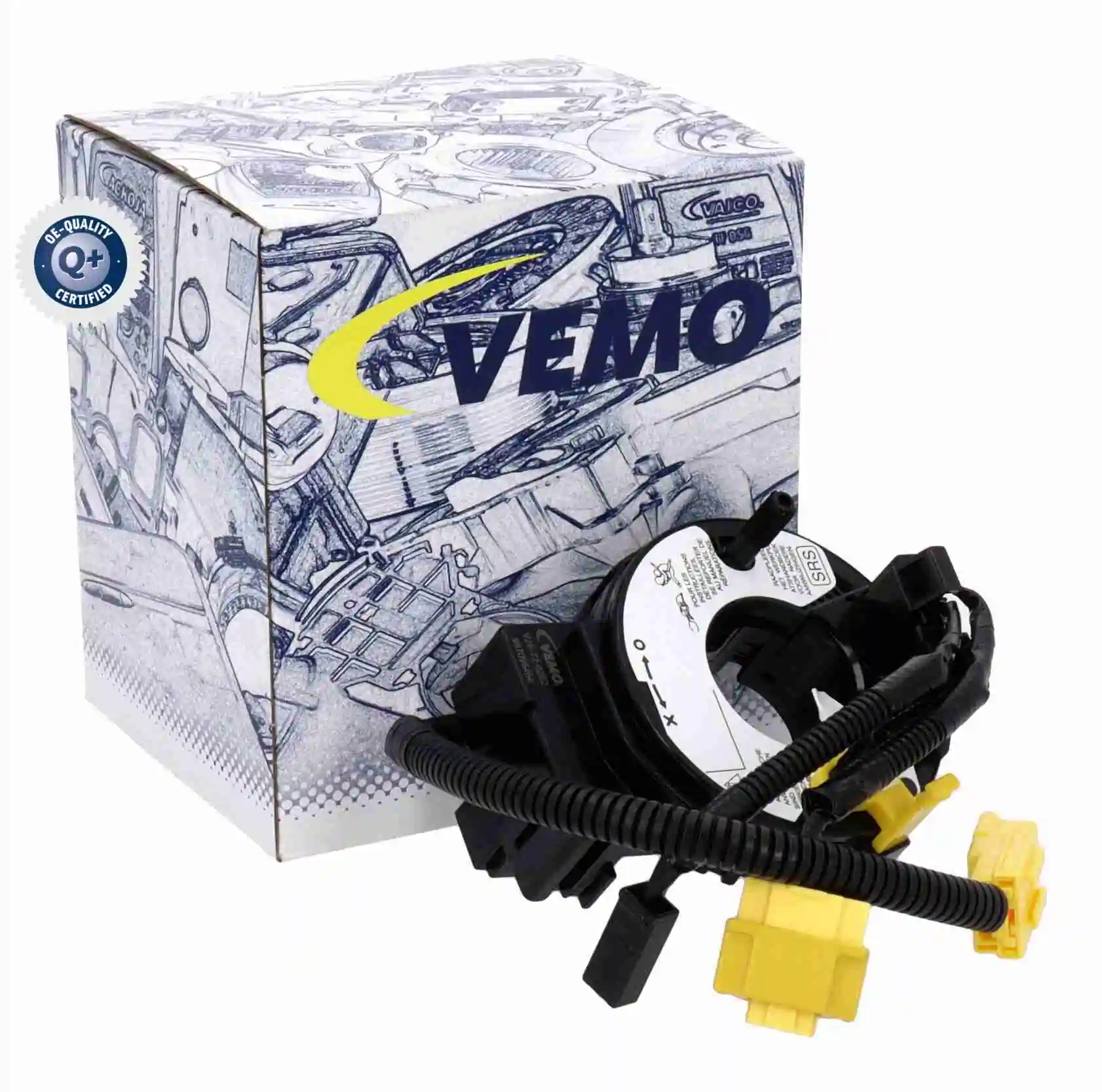 V26720262 Vemo Anel AIRBAG de contato, cabo plano do volante