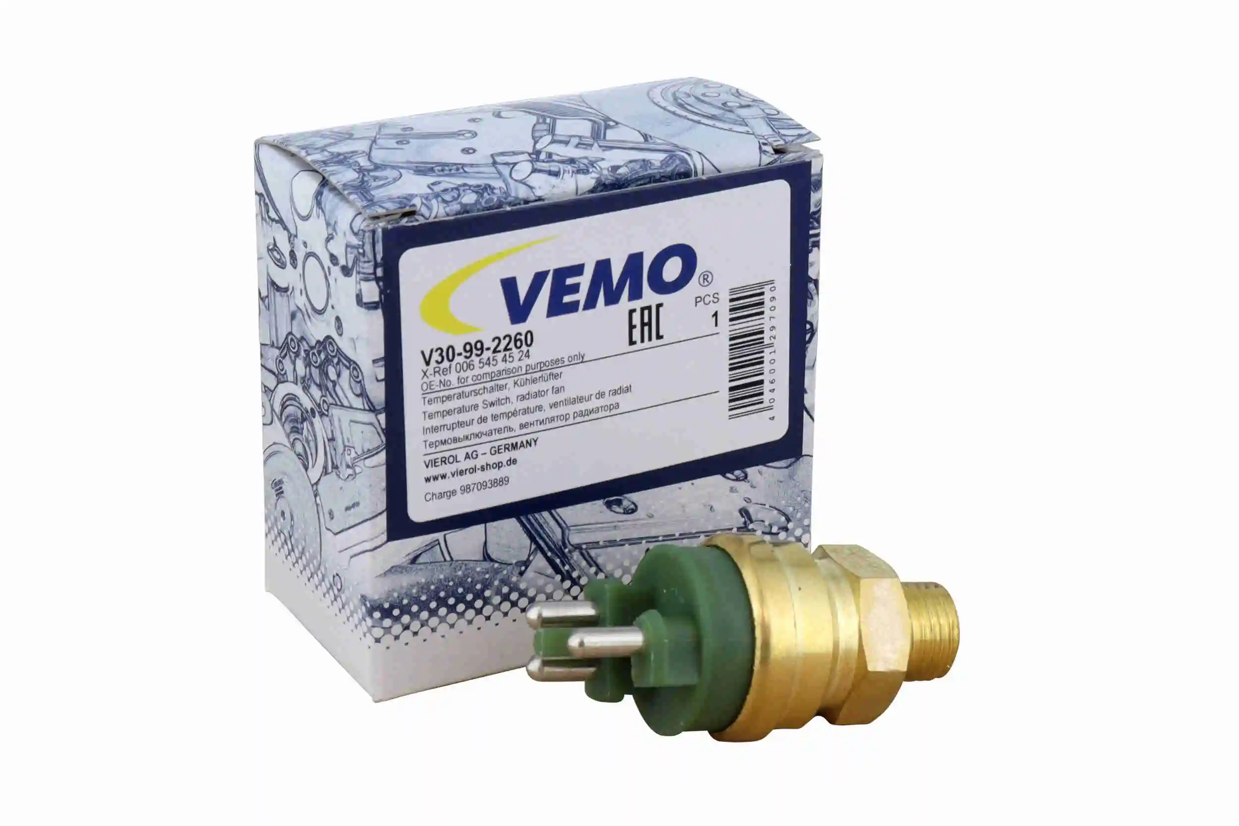Sensor de temperatura do fluido de esfriamento (de ativação de ventilador do radiador) Mercedes S  W126
