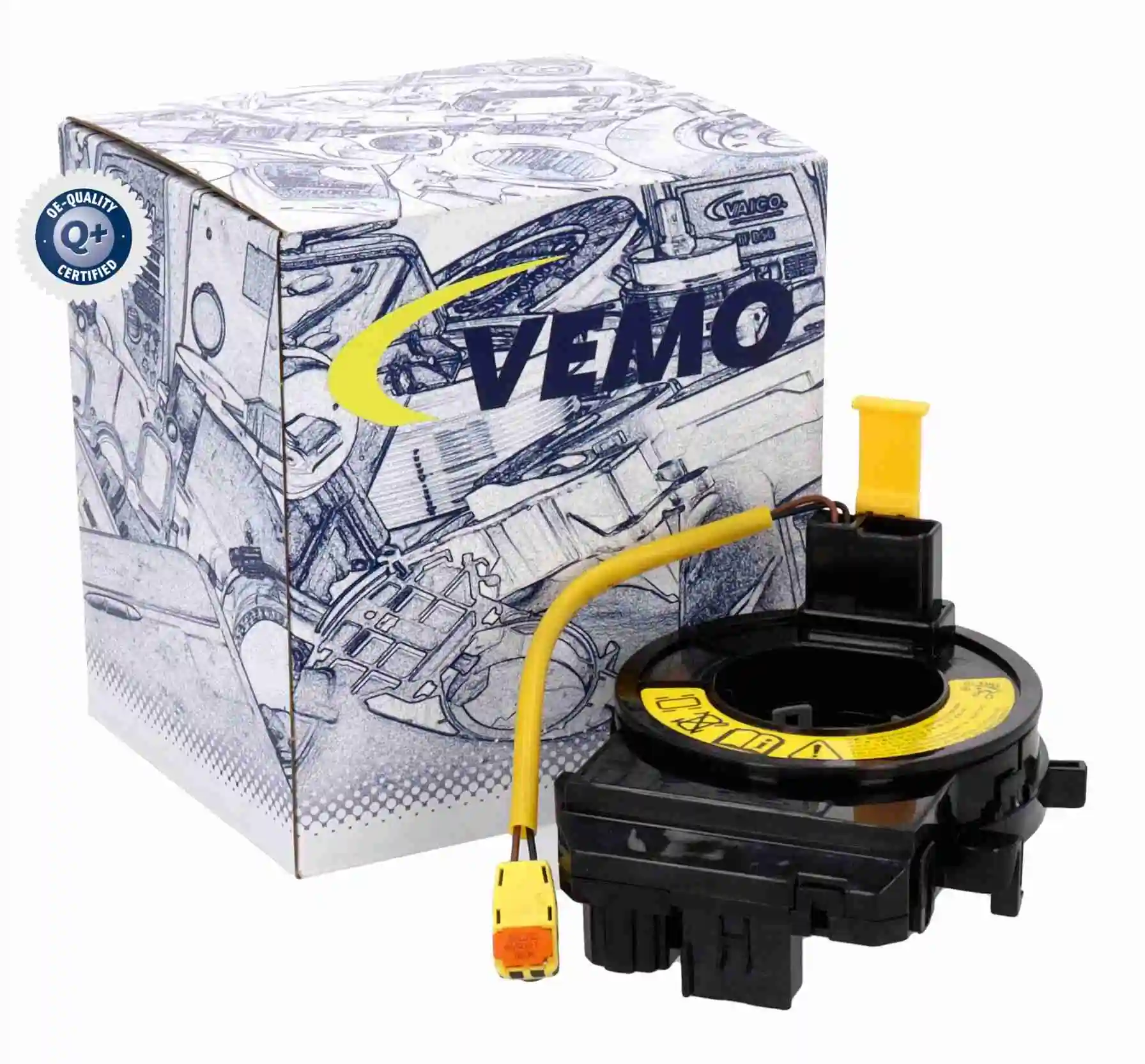 V52720393 Vemo Anel AIRBAG de contato, cabo plano do volante