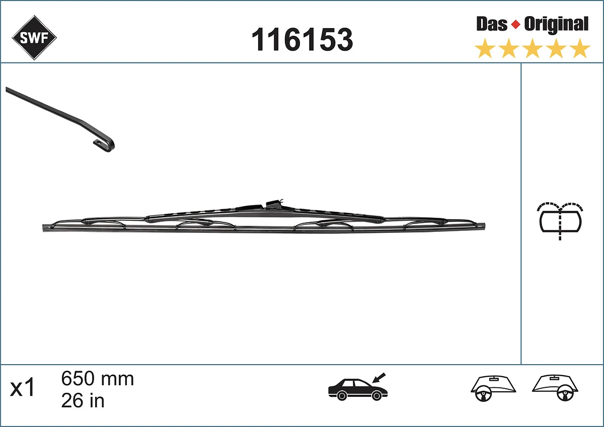 Compre 116153 SWF Limpa-pára-brisas do pára-brisas de condutor