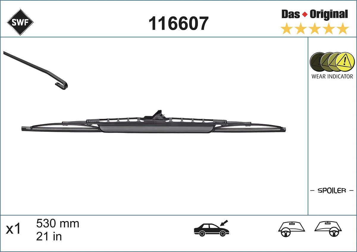 Compre 116607 SWF Limpa-pára-brisas do pára-brisas, kit de 2 un.
