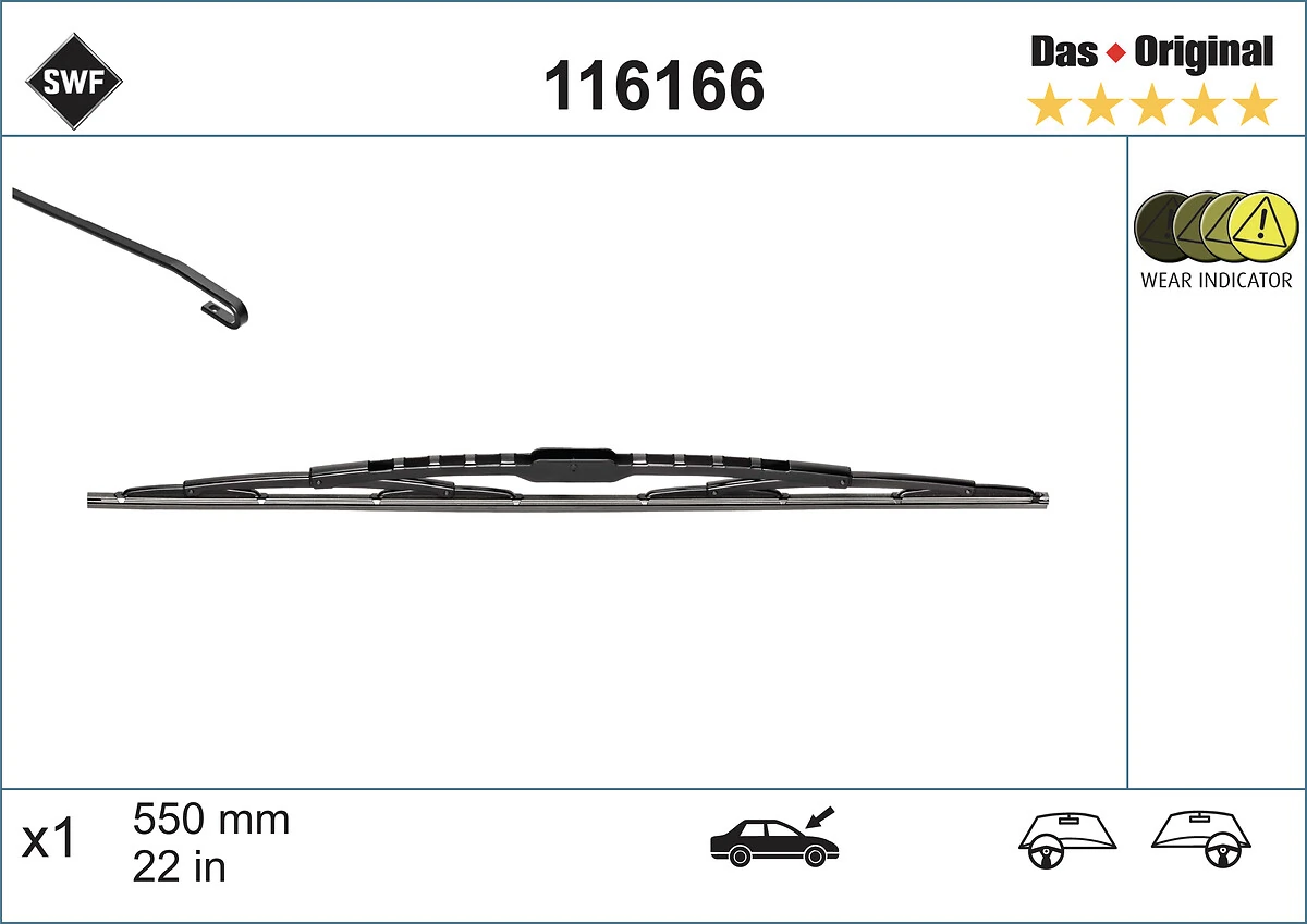 Compre 116166 SWF Limpa-pára-brisas do pára-brisas de condutor