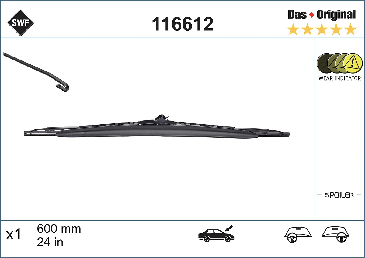 Compre 116612 SWF Limpa-pára-brisas do pára-brisas de condutor