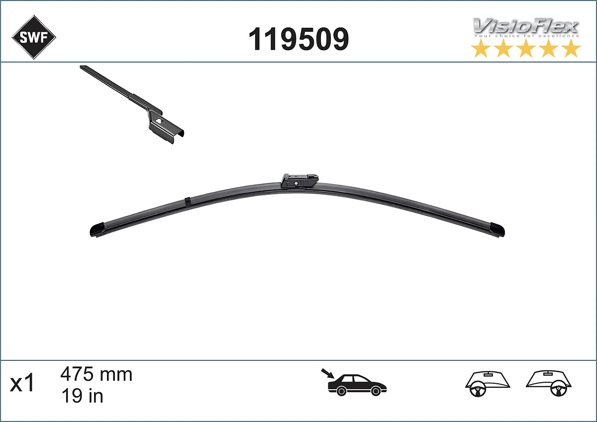 Compre 119509 SWF Limpa-pára-brisas de vidro traseiro