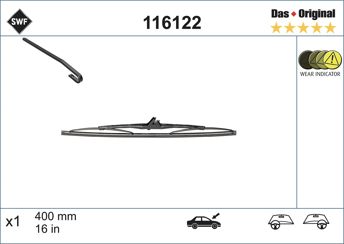 Compre 116122 SWF Limpa-pára-brisas de vidro traseiro