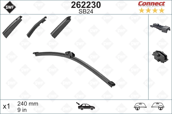 Limpa-pára-brisas de vidro traseiro Ford Ka  UK, FK