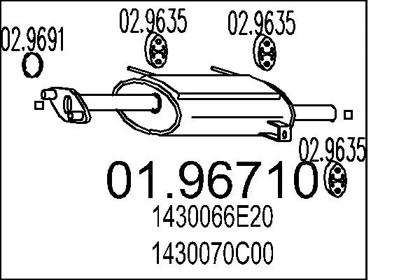 Compre BS219093 Bosal Silenciador, parte traseira