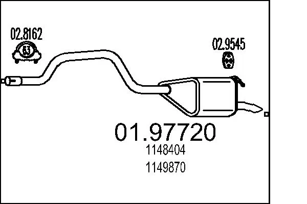 Compre Silenciador, parte traseira Ford Mondeo 3