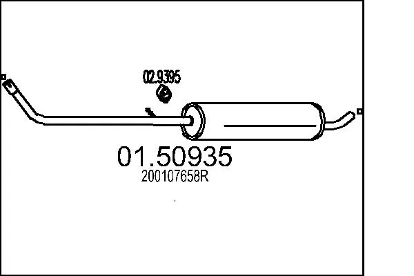 Compre BS284637 Bosal Silenciador, parte central
