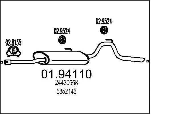Silenciador, parte traseira Citroen C15  VD ao melhor preço