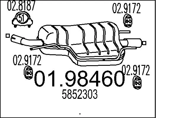 Compre 13145223 General Motors Silenciador, parte traseira