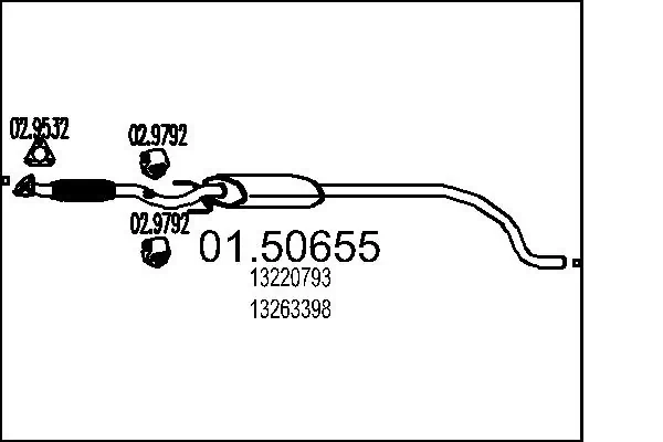 Compre 13263398 General Motors Silenciador, parte dianteira