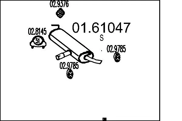 Silenciador, parte traseira para Nissan Qashqai J10