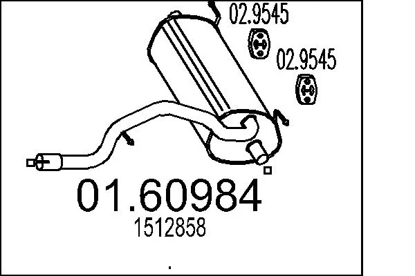 Silenciador, parte traseira para Ford Kuga CBV