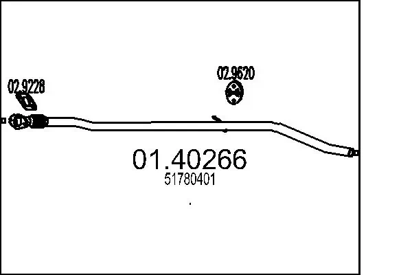 Silenciador, parte traseira BS900027 Bosal