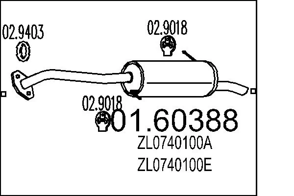 Silenciador, parte traseira Bosal BS171319 preço, a partir de 92,76 USD