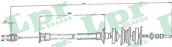 502010 Beca Cables Cabo de embraiagem