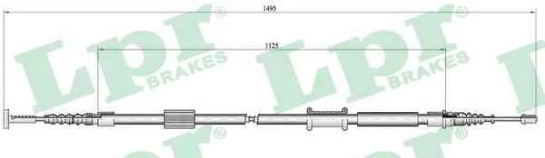 Cabo do freio de estacionamento traseiro esquerdo para Suzuki SX4 GY