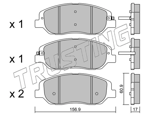 SP1194 Hyundai/Kia Sapatas do freio dianteiras de disco