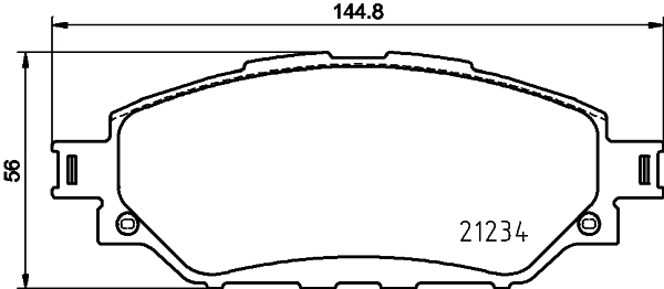 Sapatas do freio dianteiras de disco para Toyota Hilux  GUN12, GUN13
