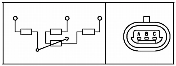  Sensor de posição da válvula de borboleta (potenciômetro) Dacia Sandero I hatchback (BS0, 1) (2008 - 2012) I