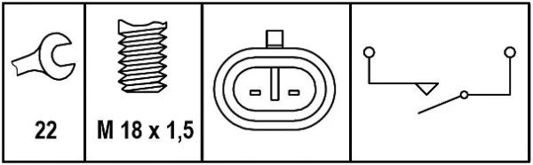 55203408 Opel Sensor de ativação das luzes de marcha à ré