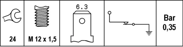 Sensor de pressão de óleo para Mercedes Vito I 638