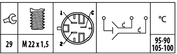 Sensor de temperatura do fluido de esfriamento (de ativação de ventilador do radiador) Nissan Micra preço, a partir de 29,39 USD